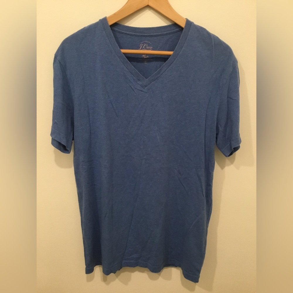 J. Crew V-Neck Tee in Blue